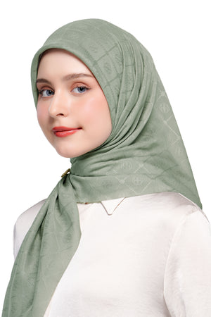 Basic Monogram Scarf - Shadow