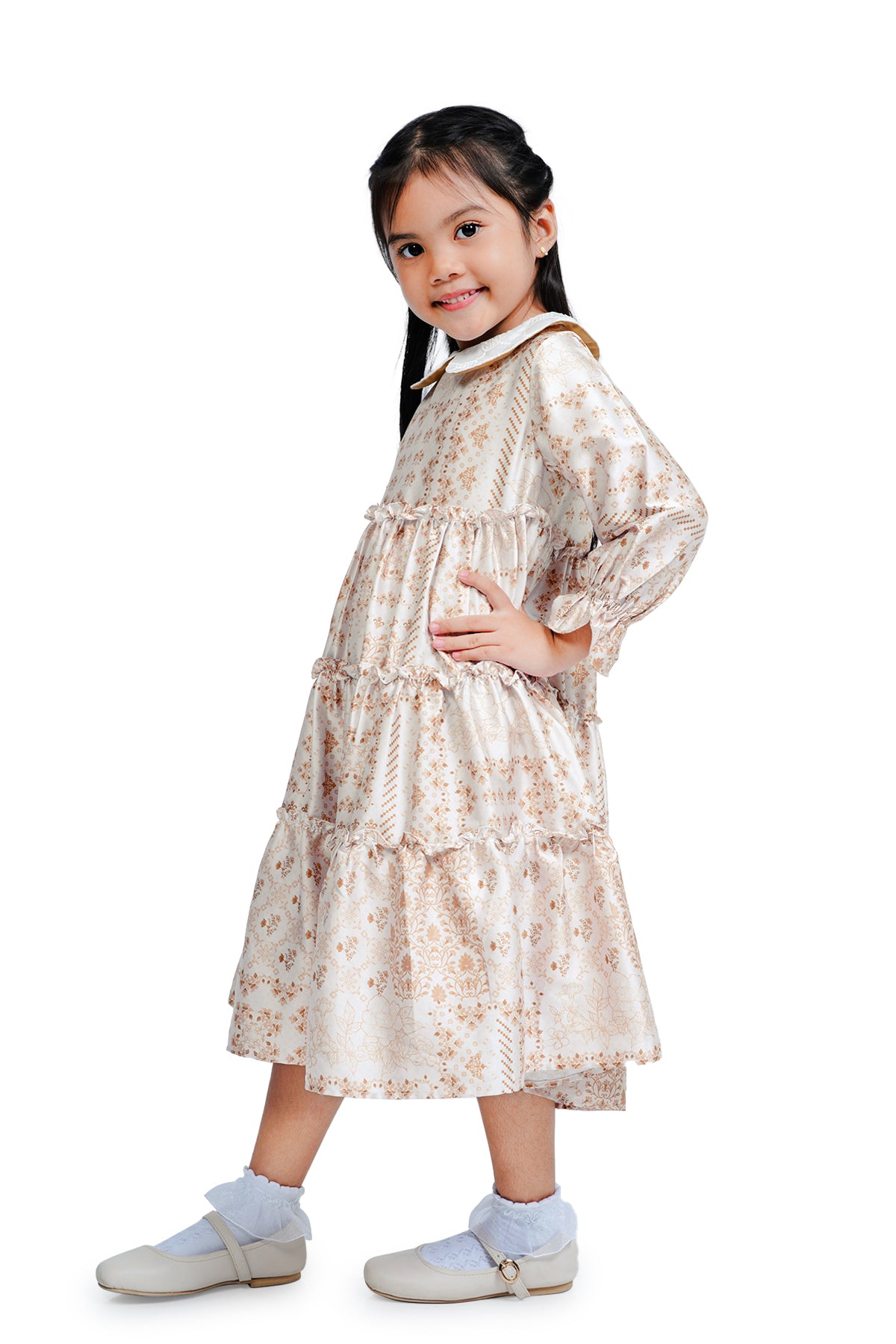 Sophia Kids Dress - Khaki