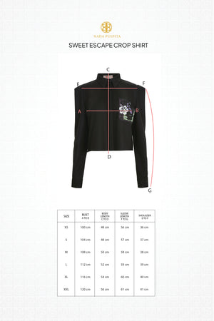Sweet Escape Crop Shirt - Black