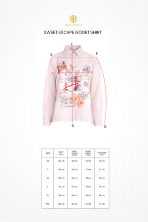 Sweet Escape Godet Shirt - Pink