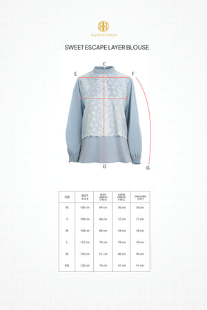 Sweet Escape Layer Blouse - Blue