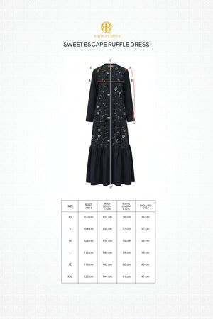Sweet Escape Ruffle Dress - Black