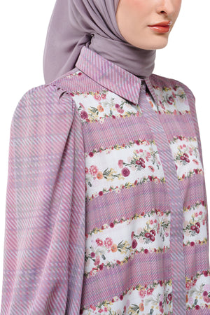Tartan Fairy Crop Shirt - Dusty Pink