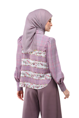 Tartan Fairy Crop Shirt - Dusty Pink