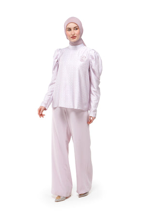 Tartan Fairy Puffy Blouse - Pink