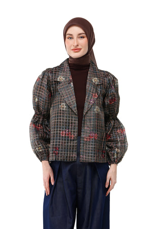 Tartan Fairy Puffy Outer - Multicolor