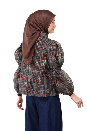 Tartan Fairy Puffy Outer - Multicolor