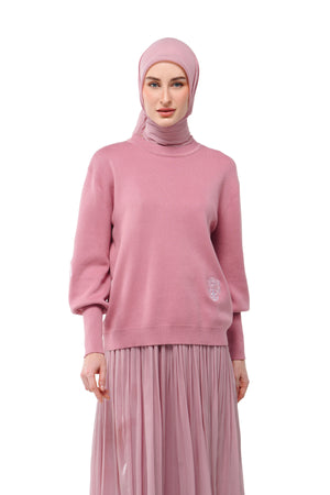 Tartan Fairy Sweater - Dusty Pink