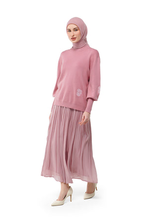 Tartan Fairy Sweater - Dusty Pink