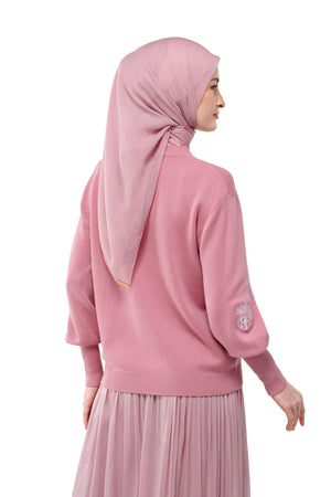 Tartan Fairy Sweater - Dusty Pink