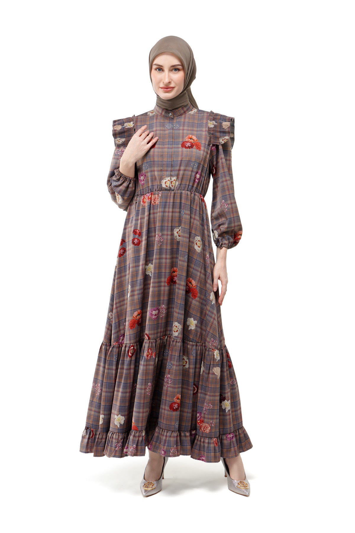 brown dress fairy Tartan Fairy Tiered Dress - Brown