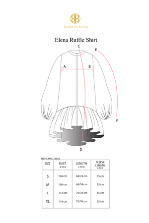Elena Ruffle Shirt - Brick