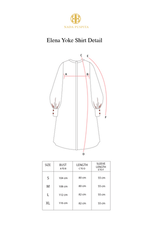 Elena Yoke Shirt Detail - Brick