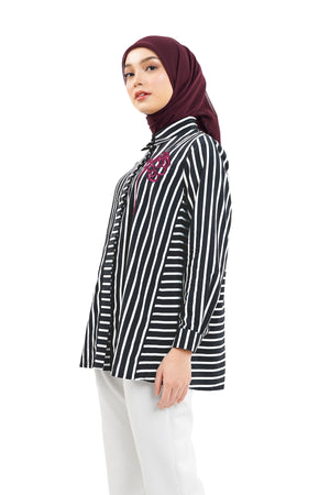 The Orient Stripe Shirt - Black