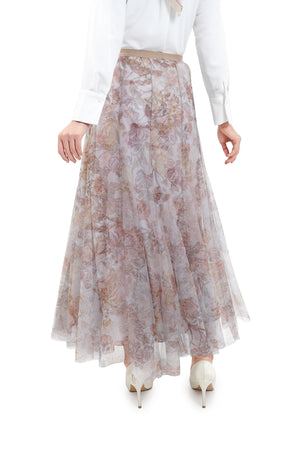 The Orient Flowy Skirt - Ivory