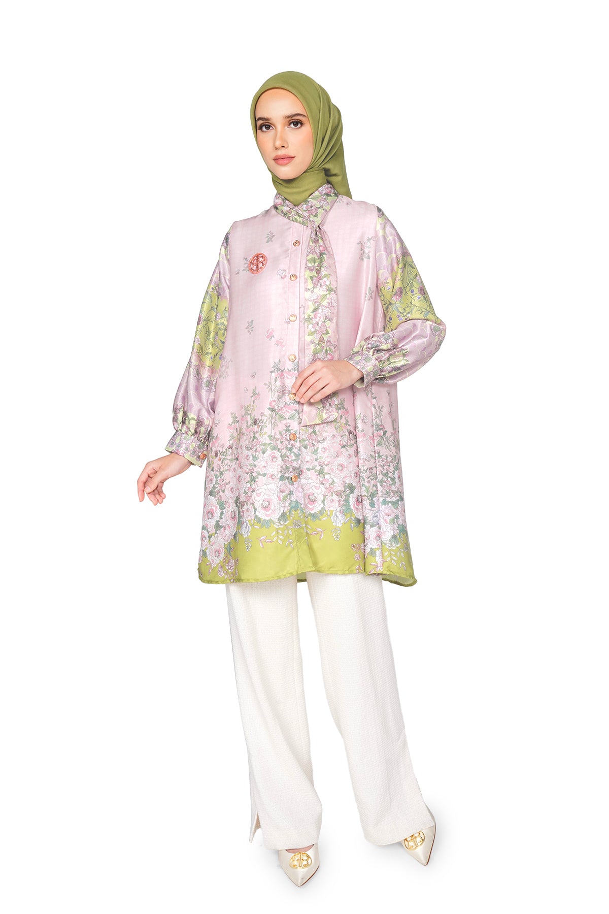 The Story Book Shawl Shirt - Multicolor
