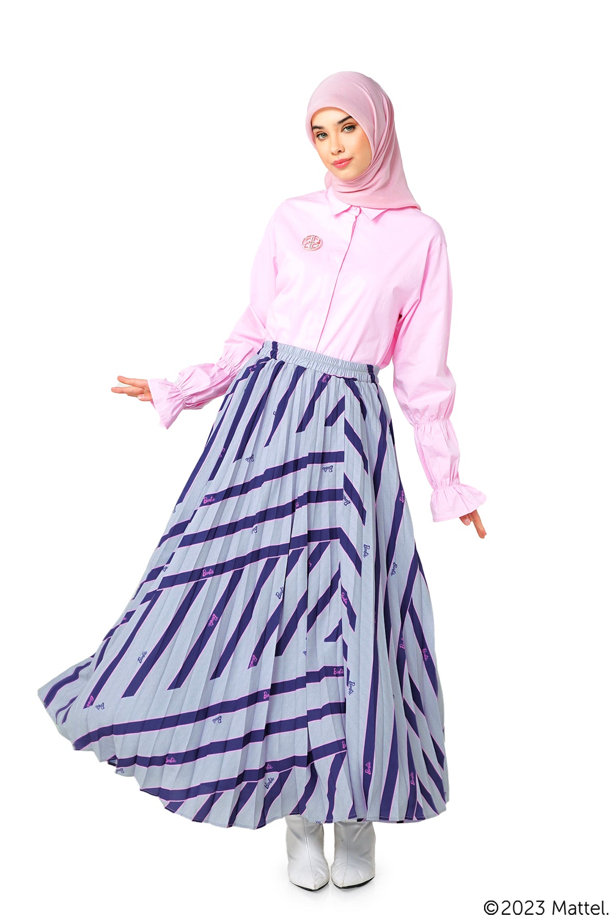 Vacanza Pleated Skirt - Blue