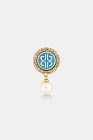 Vintage Pin Brooch - Blue
