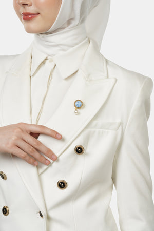 Vintage Pin Brooch - Blue