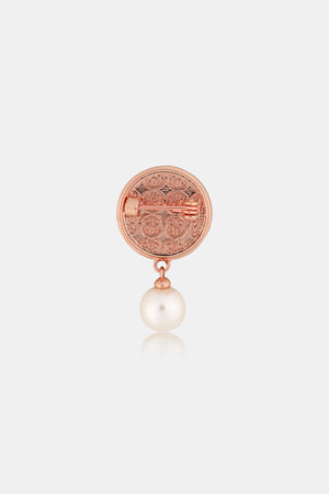 Vintage Pin Brooch - Coral