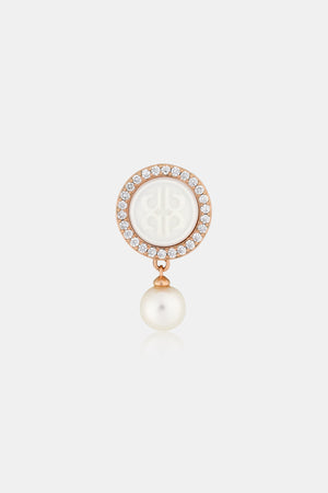 Vintage Pin Brooch - White