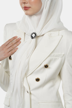 Vintage Ring Brooch - Black