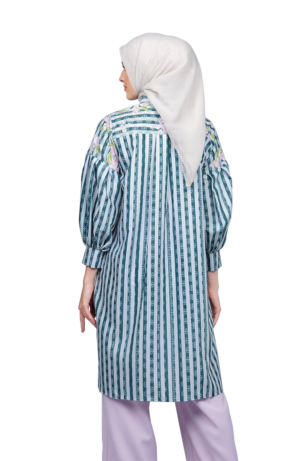 Viola Puffy Tunic - Teal - Nada Puspita Viola Puffy Tunic - Teal - Nada Puspita