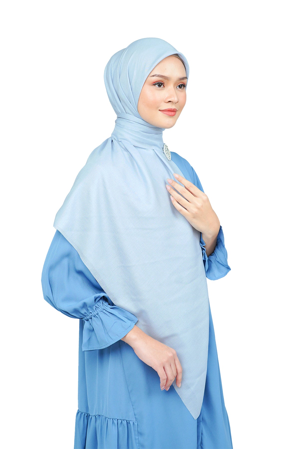 Nada Voile Scarf Large - Blue Sky