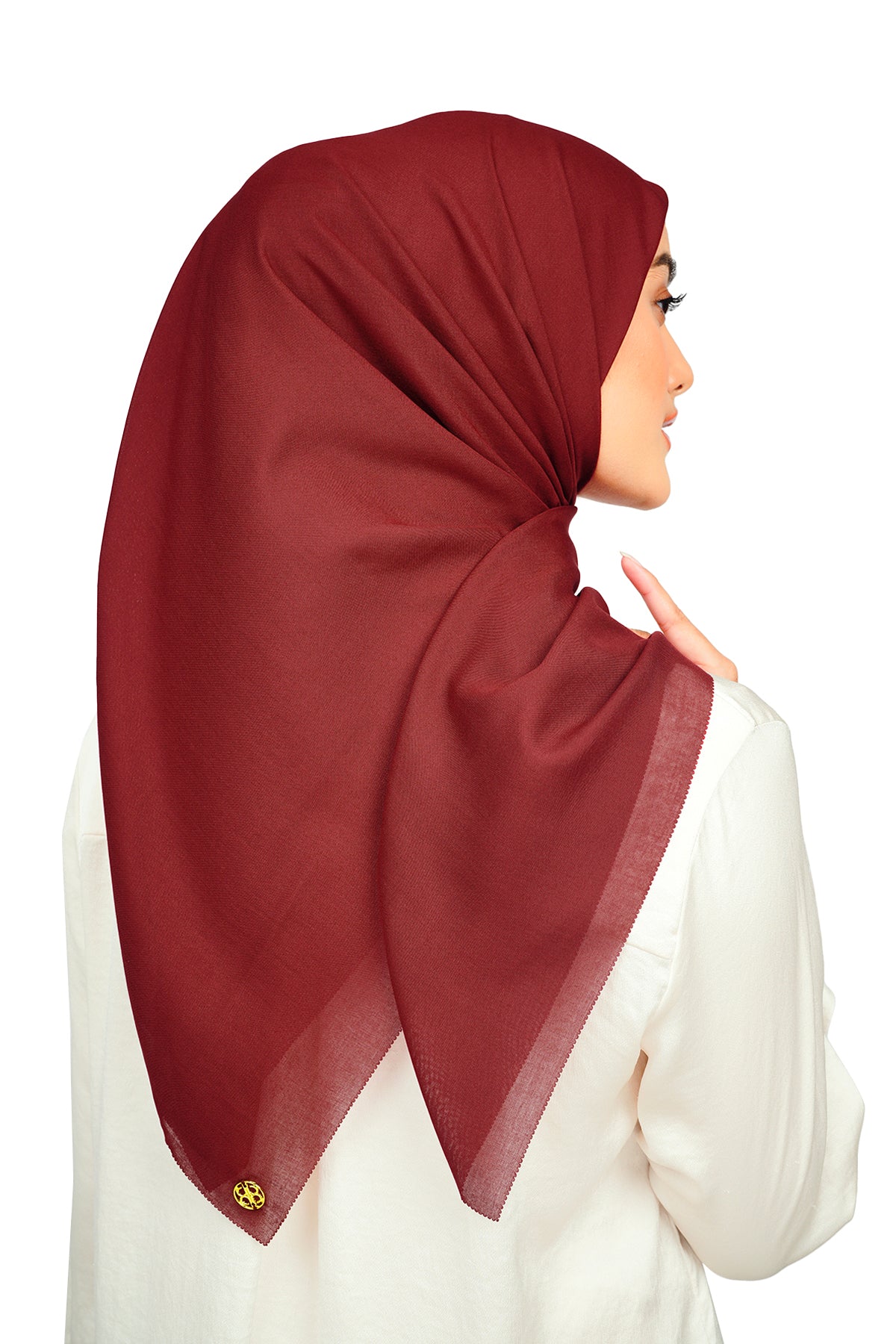 Nada Voile Scarf - Red Poppy