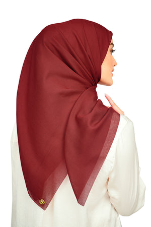 Nada Voile Scarf - Red Poppy
