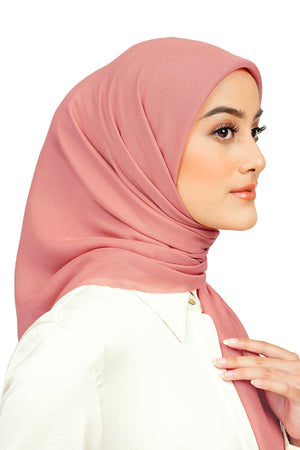 Nada Voile Scarf - Dusty Rose