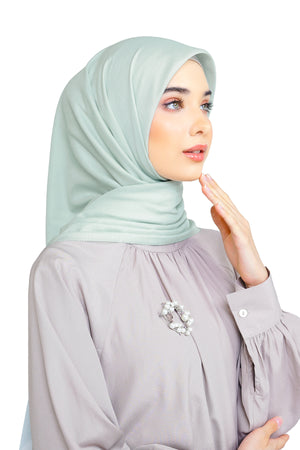 Nada Voile Scarf - Milky Green