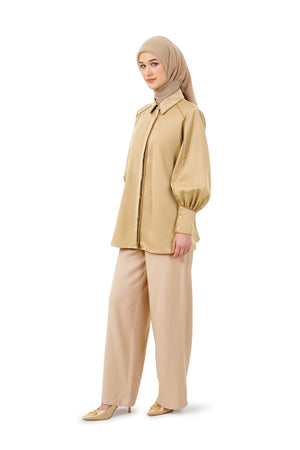 Xavia Binding Shirt - Brown