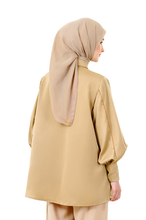 Xavia Binding Shirt - Brown