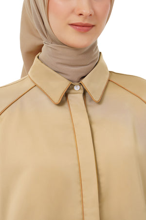 Xavia Binding Shirt - Brown