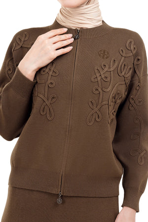 Ziya Knit Cardigan - Brown