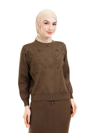 Ziya Knit Cardigan - Brown