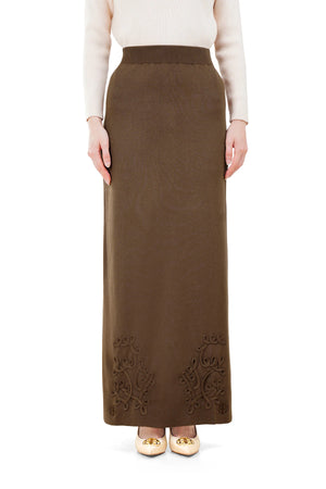Ziya Knit Skirt - Brown