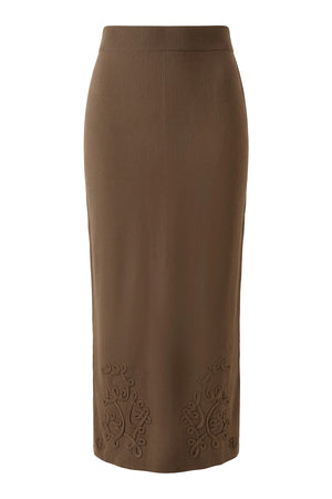 Ziya Knit Skirt - Brown