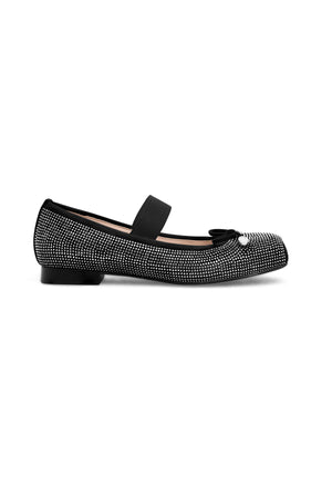 Nada Crystal Ballet Shoes - Black