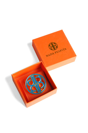 Nadagram Brooch - Teal