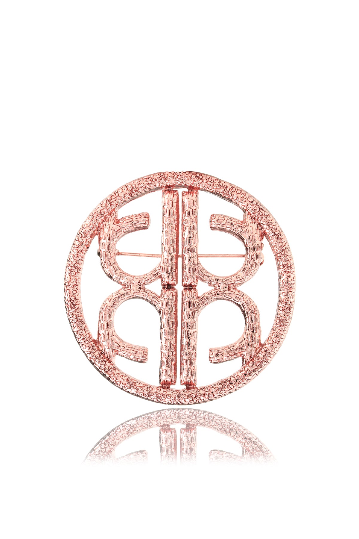 Classic Textured Brooch - Ever Rose