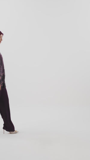 Lace Poem Batwing Top - Maroon