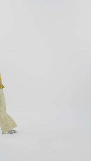 Lace Poem Ruffle Shirt - Yellow
