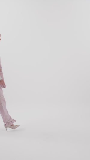 Lace Poem Ruffle Shirt - Pink