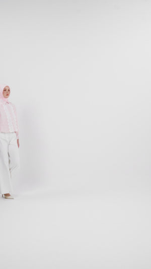 Sweet Eid Crop Shirt - Pink