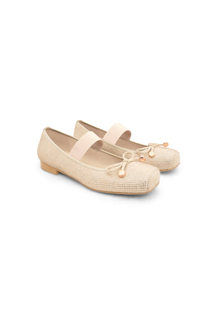 Nada Crystal Ballet Shoes - Rose Gold