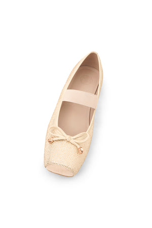 Nada Crystal Ballet Shoes - Rose Gold