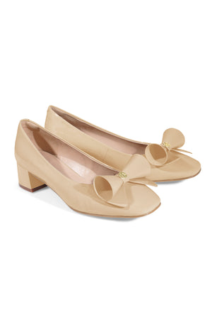 Kimmy Bow Pump - Beige