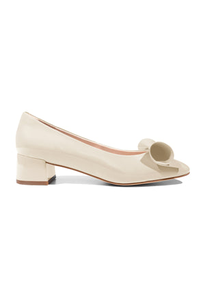 Kimmy Bow Pump - White